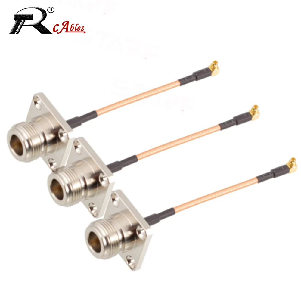 

RF Coaxial RG316 Cable 4Hole Flange N Female to MMCX / MCX Male90° Connector Extension Splitter Router GPS GPRS Wire Connecter