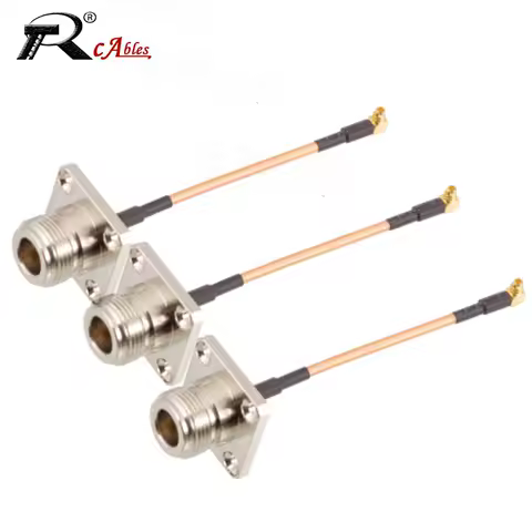 RF Coaxial RG316 Cable 4Hole Flange N Female to MMCX / MCX Male90&deg; Connector Extension Splitter Router GPS GPRS Wire Connecter