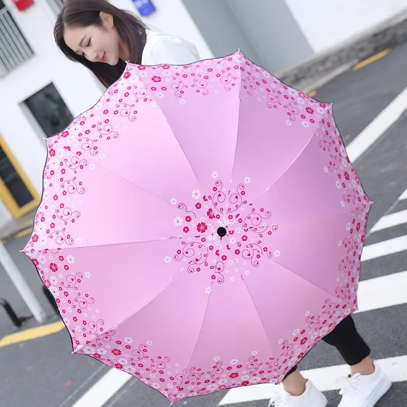 Paraguas UV creativo para niña, Sombrilla a prueba de viento, bonita protección UV para la Playa