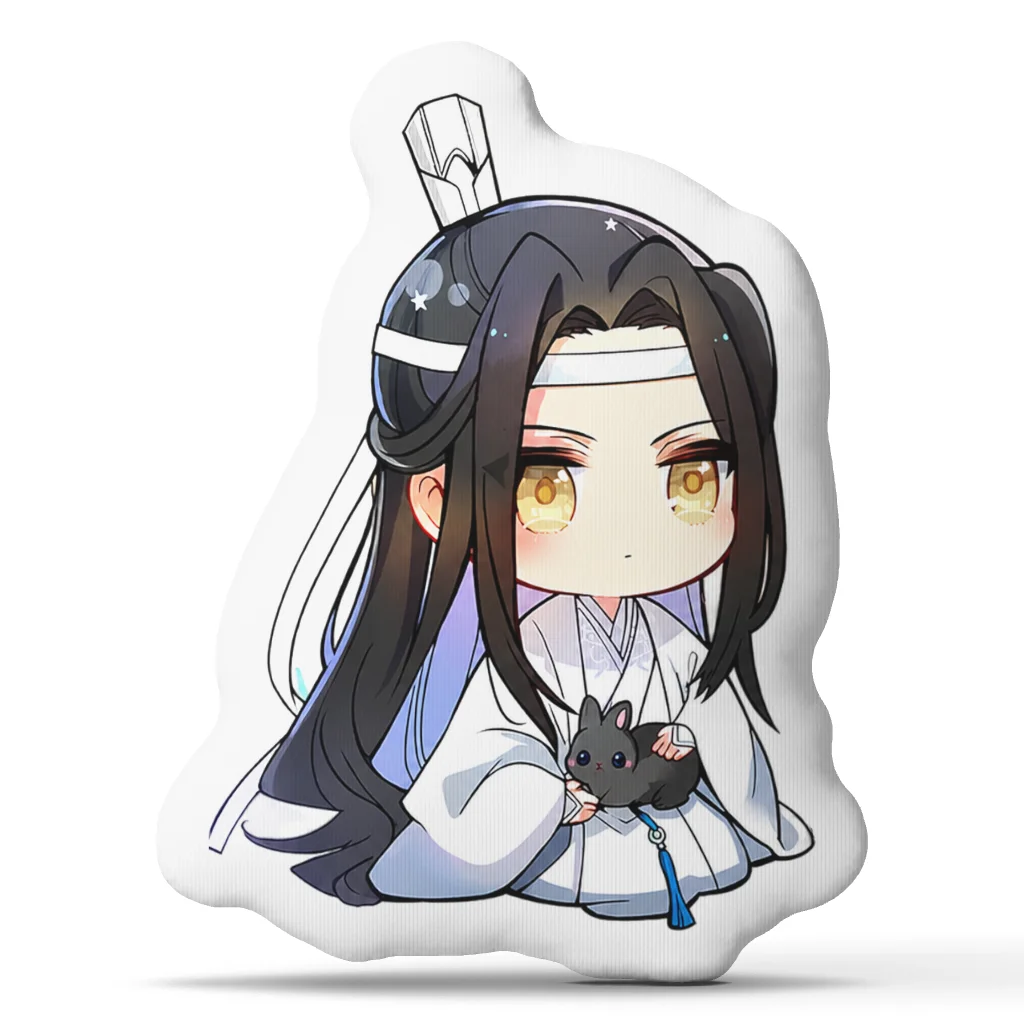 Mo Dao Zu Shi Lan Wangji Chibi Plush Pillow Cushion Irregular Stuffed Throw Pillow Home Decor Gift Sofa Bed Couch