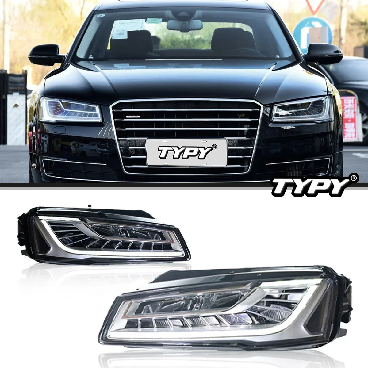 

Автомобильный свет TYPY для Audi A8, фара, светодиодный проектор, дневные ходовые огни, автомобильные аксессуары 2012-2017