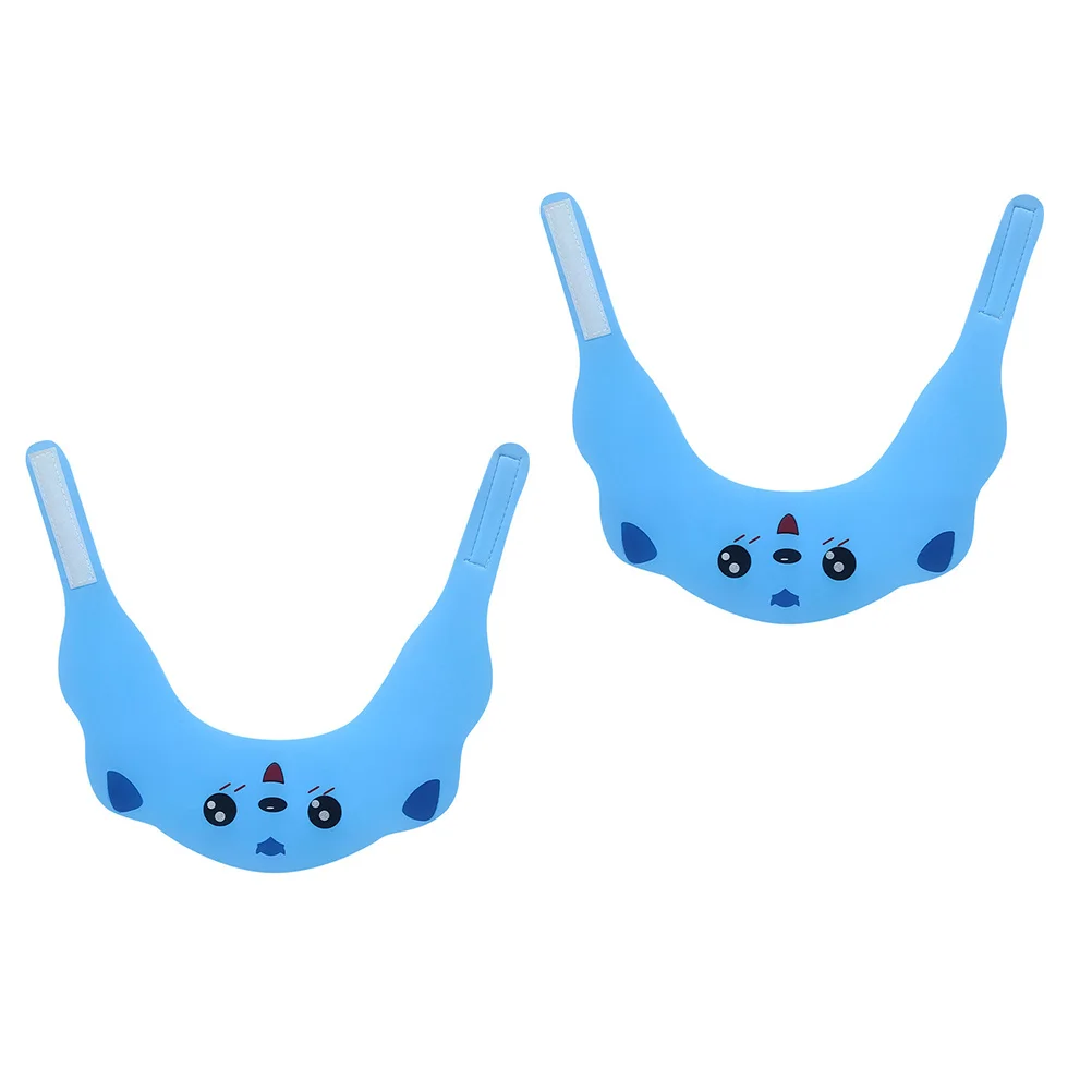 2 قطعة قبعات استحمام الطفل مقاوم للماء البوليستر قابل للتعديل سلامة قناع الشامبو قبعات حماية العين الأذن قبعات حمام الرضع للاستحمام و #4