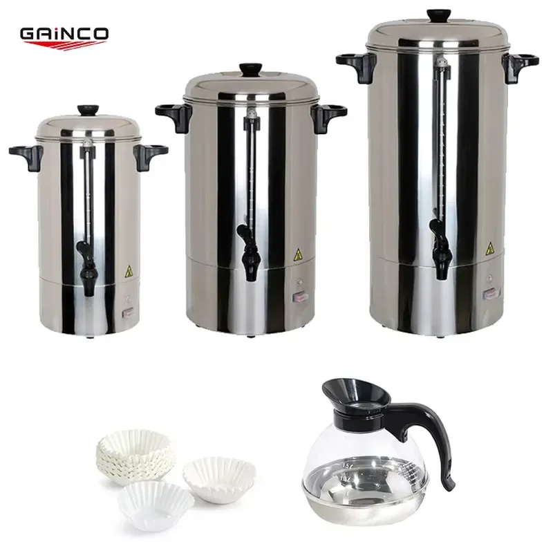 Commercial Stainless Steel Coffee Urn Boiler Electric Water Heater for Hotel Restaurant Catering Service Large Capacity