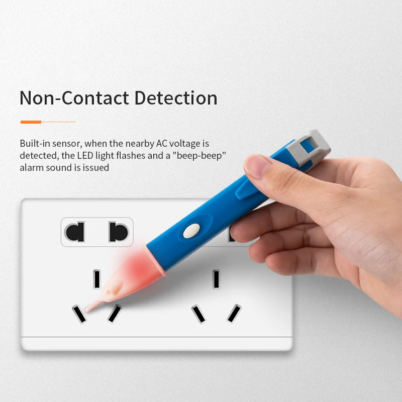 Electric indicator 90-1000V Non-Contact Socket Wall AC Power Outlet Voltage Detector Sensor Tester Pen LED light AC 110V-220V