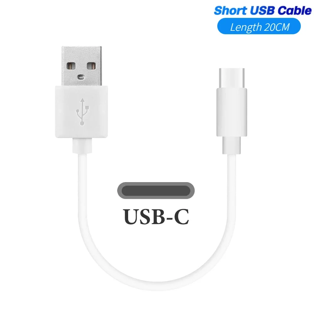 20cm Short Charge  USB Cable for Huawei Mate 60 for iPhone 15 14 13 11 Pro Fast Charge 8 Pin Micro USB Type C Cable for Samsung