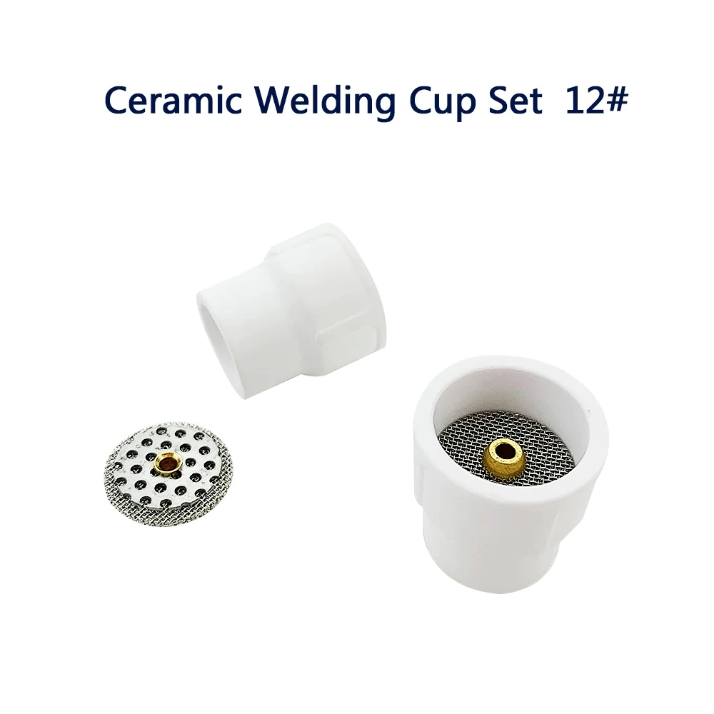 11pcs TIG Welding 10# 12# 14# 16# 24# White Ceramic Nozzle Alumina Cup Kit Torches WP17 18 26 Stubby Collets Body Gas Lens Sets