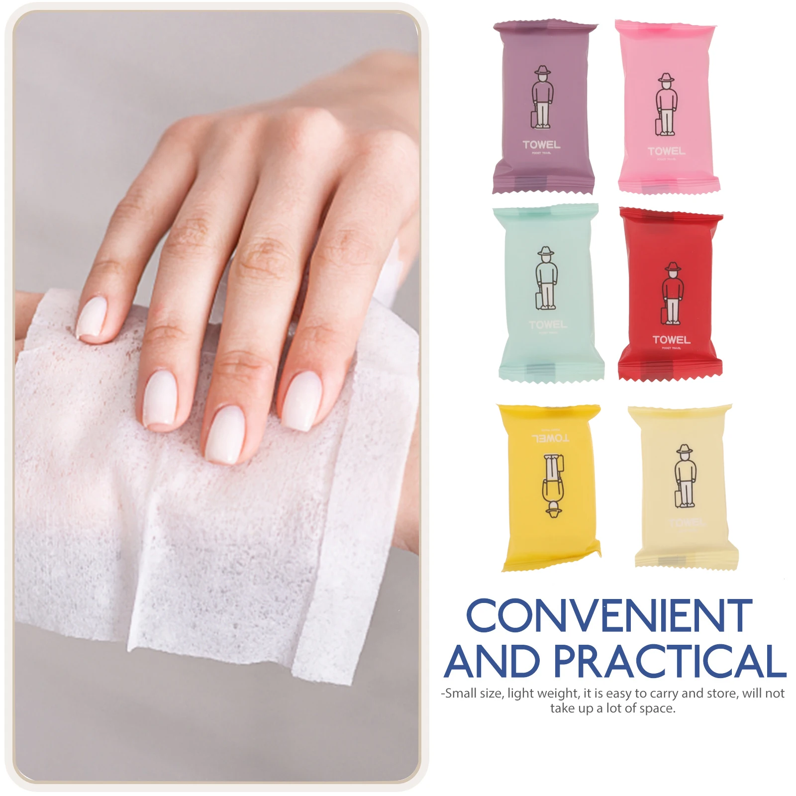 

14Pcs Compressed Facial Towel Independent Packaging Face Skin Cotton Cleansing Travel Compressed Camping Disposable Facial Towel