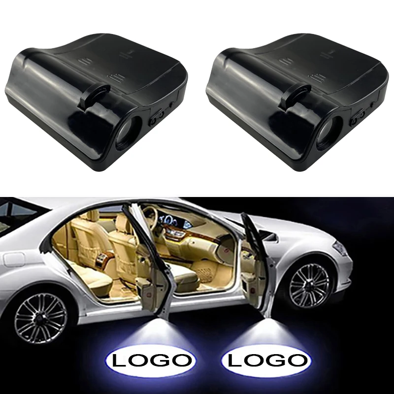 1PC Universal LED Car Door Welcome Laser Projector Logo Ghost Shadow Night Lights Atmosphere Courtesy Lamp for Chery Mini GMC