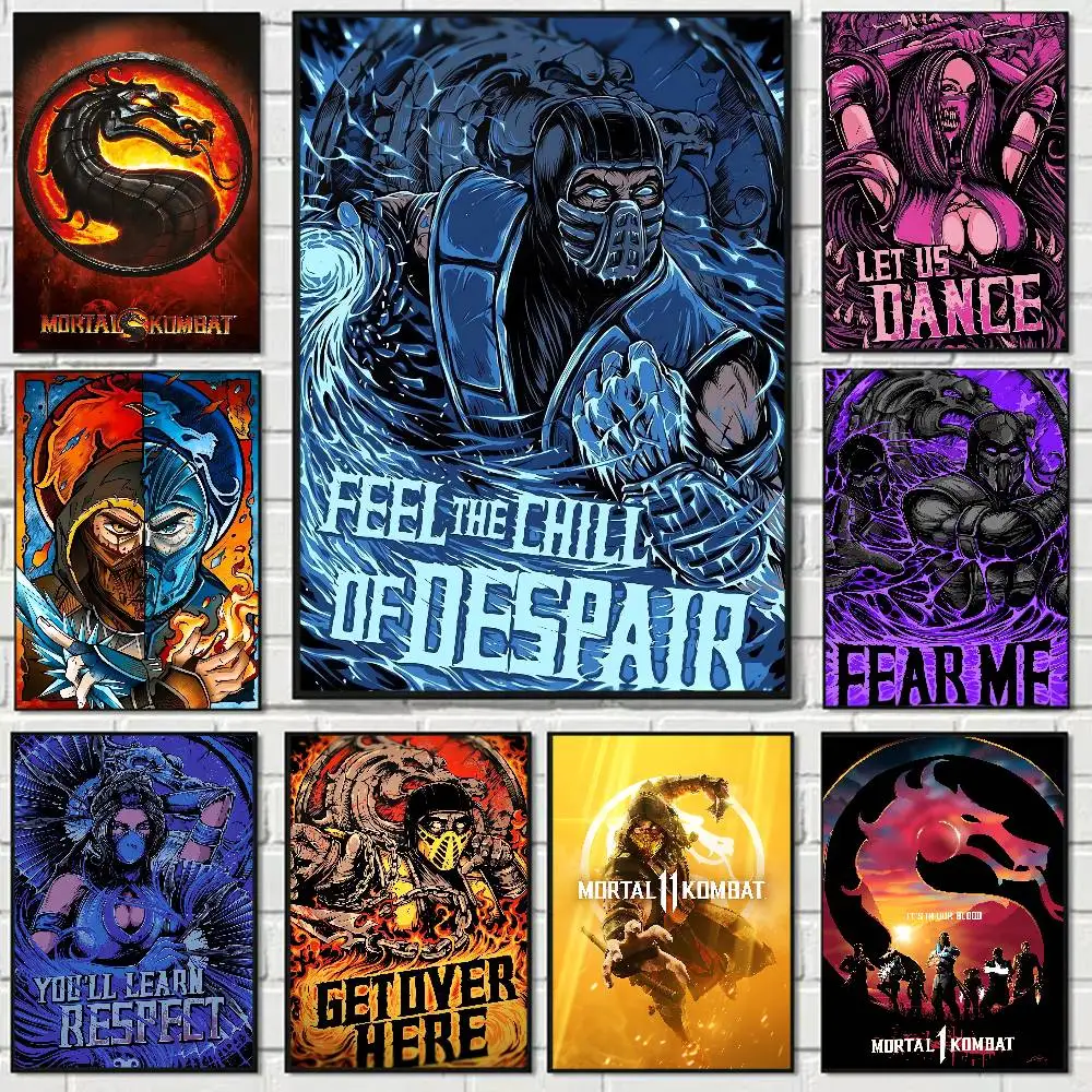 Anime Mortal Kombat Funny Cute Cartoon Posters Prints Canvas Painting Wall Art Picture Living Room Home Decor