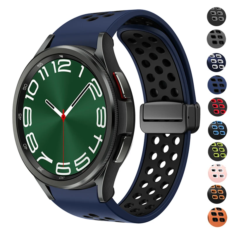 Magnetic D-Buckle Strap For Samsung Galaxy Watch 6/4 classic 47mm 46mm 42 43 Bracelet Galaxy watch 6/4/5 pro 45mm 40mm 44mm Band