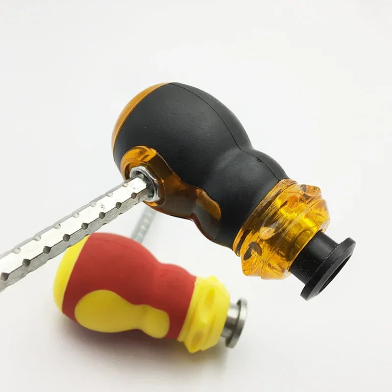 5x75 Mini Portable Small Carrot Screwdriver Telescopic Screwdriver Transparent Head Double-Use Screwdrivers Manual Repair Tool