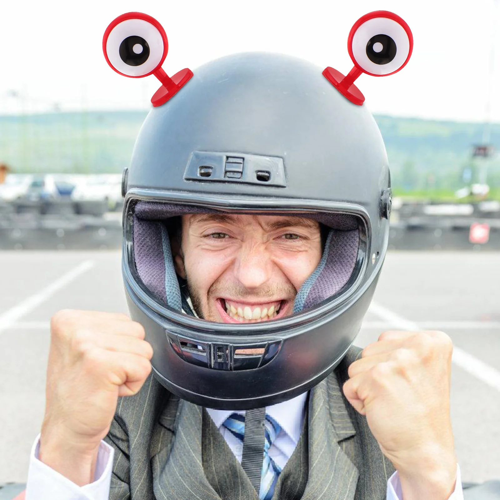 

3D Eye Red Eyelash Car Motorcycle Universal Fit Funny Accessories Standout Style Easy Application Motorcycle