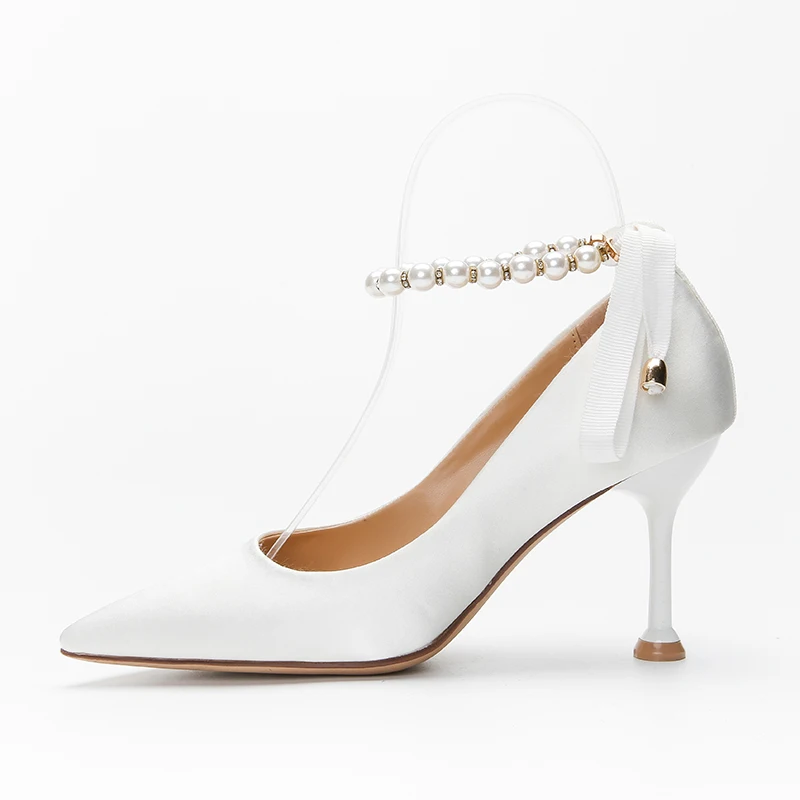 المرأة الموضة ورائعة كلمة واحدة مع خنجر بلون الفم الضحلة اللؤلؤ فراشة وأشار أحذية نسائية عالية الكعب #6