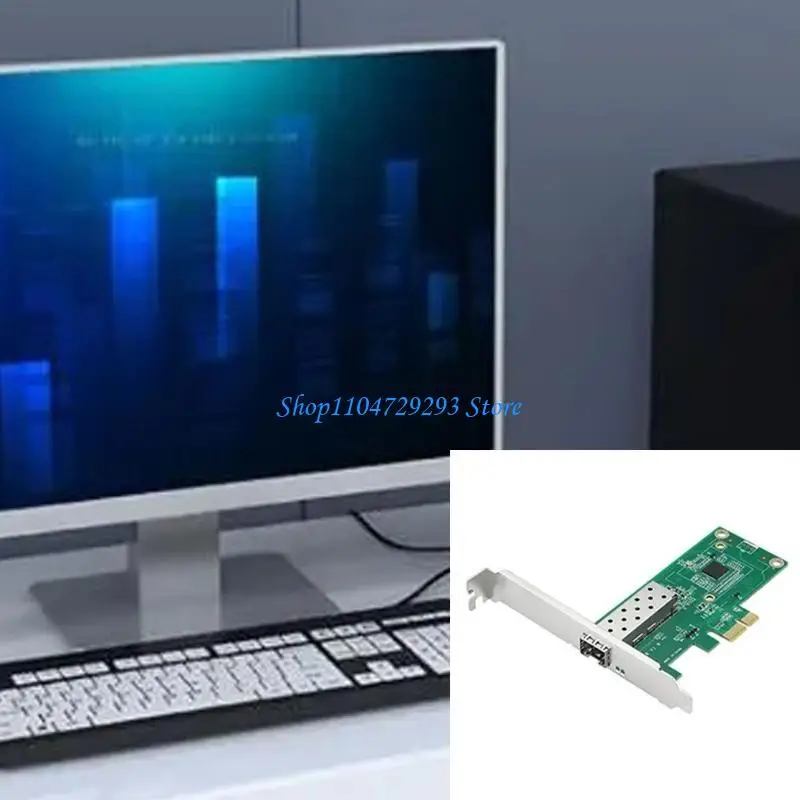 Cartão Y2GD PCIEXPRESS para fibra SFP 10/10/1000Mbps Gigabit Ethernet LAN CHIP