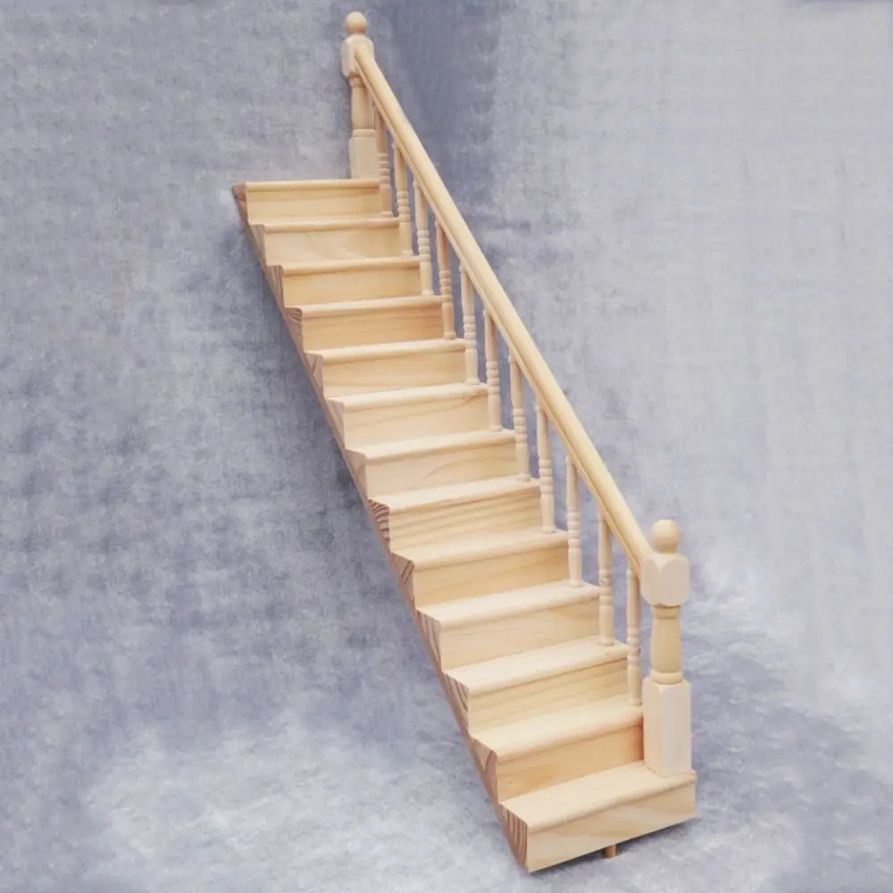 Juego de simulación 1:12, muebles para casa de muñecas, reposabrazos en miniatura, Mini modelo de escalera, barandilla de escalera DIY, escaleras con pasamanos, accesorios de escena