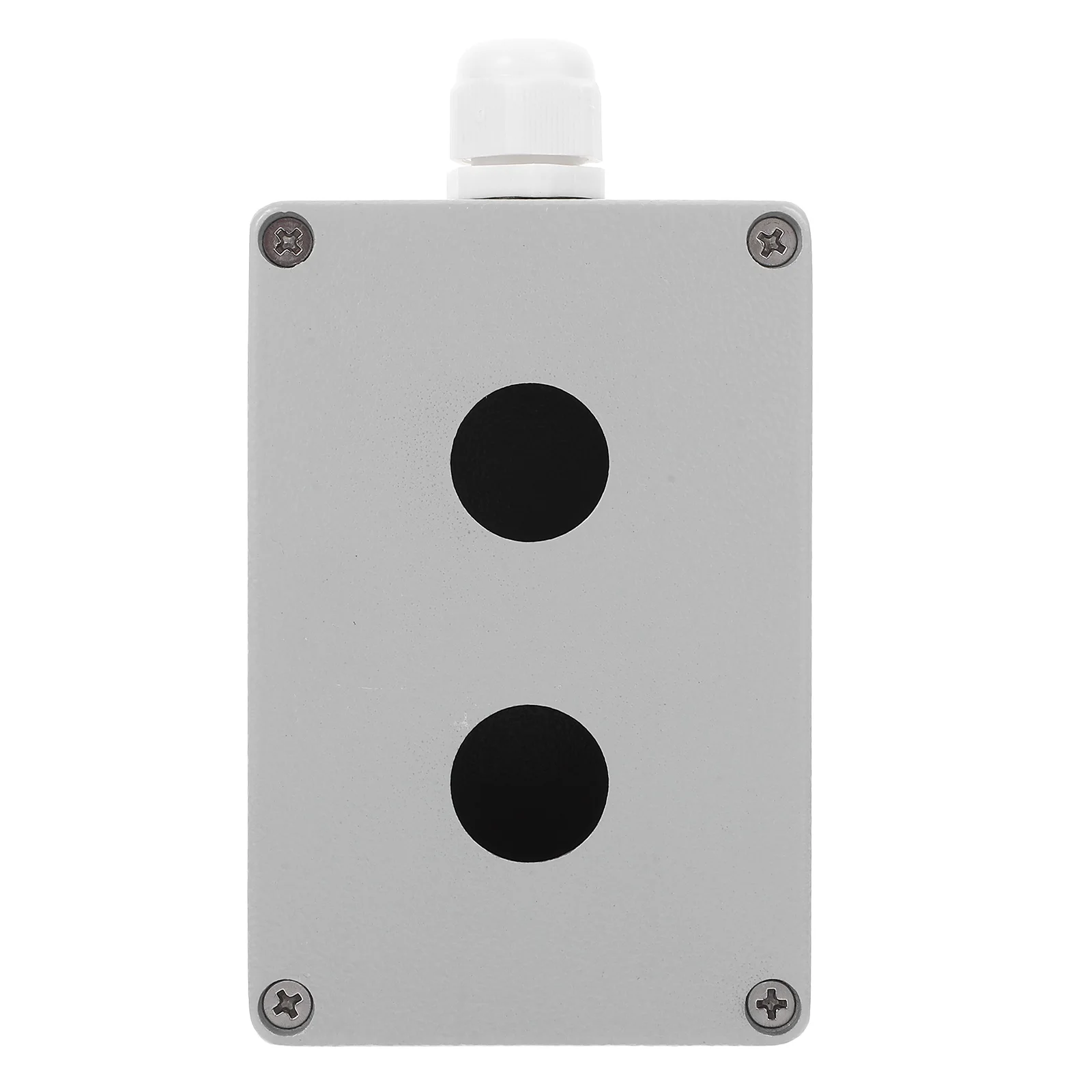 

Control Box Switch Push Button Station Waterproof Metal Emergency Industrial Electrical Project Guard White for DIY