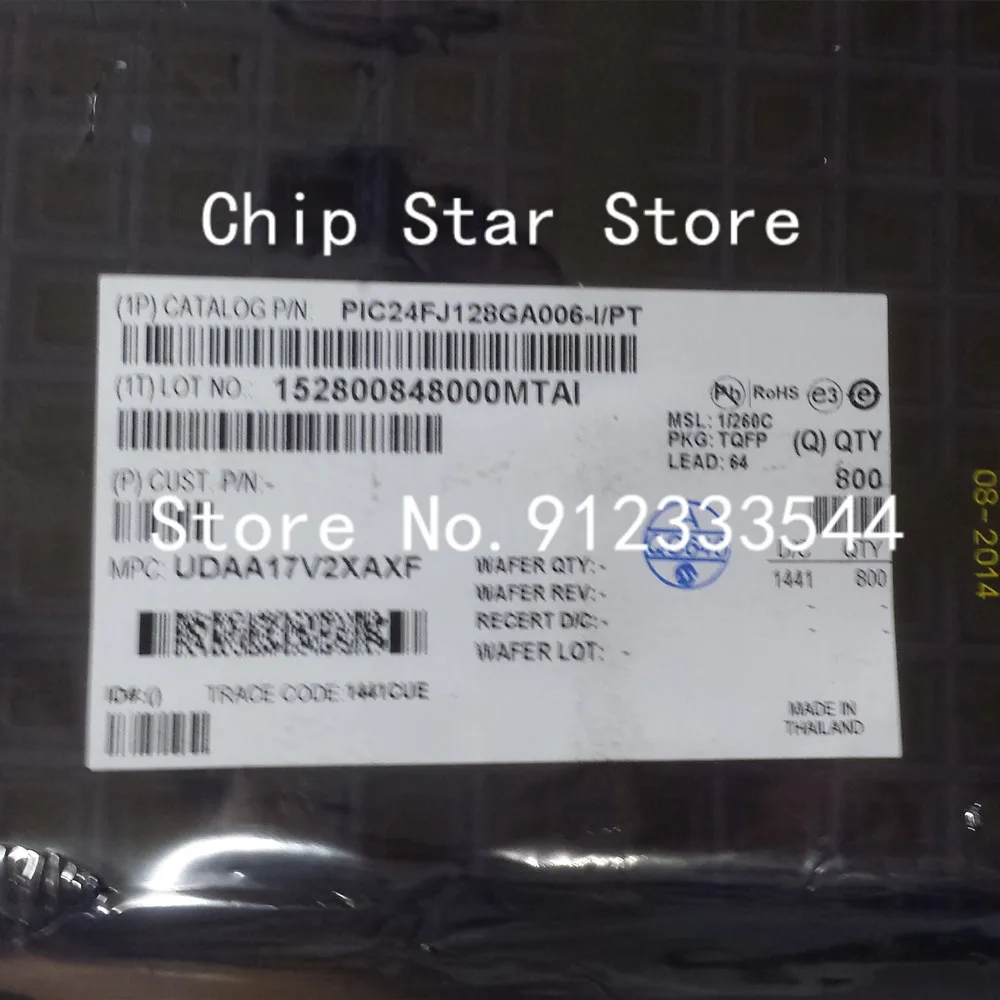 2-10pcs  PIC24FJ128GA006-I/PT PIC24FJ128GA006 TQFP64 16Bit Microcontroller General Purpose 100%New And Original