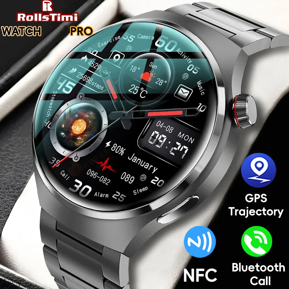 2024 New Smart Watch Heart rate Health Monitor Bluetooth Call NFC GPS Tracker IP68 Waterproof  SmartWatch Men Women For Pro