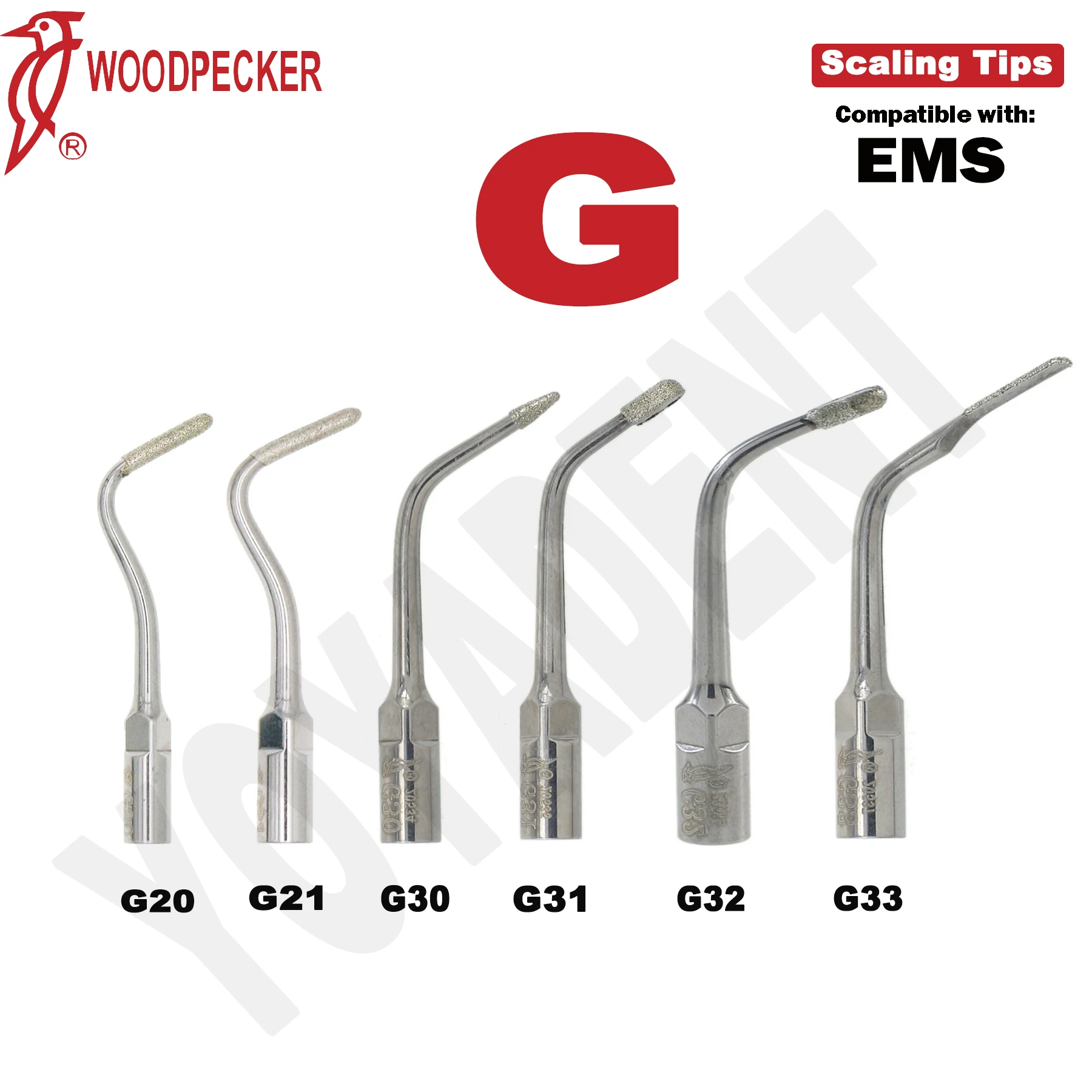 

Woodpecker Dental Ultrasonic Scaler Tips Scaling Tip Cavity Preparation Tips Fit EMS Scaler Handpiece Dentist Tools