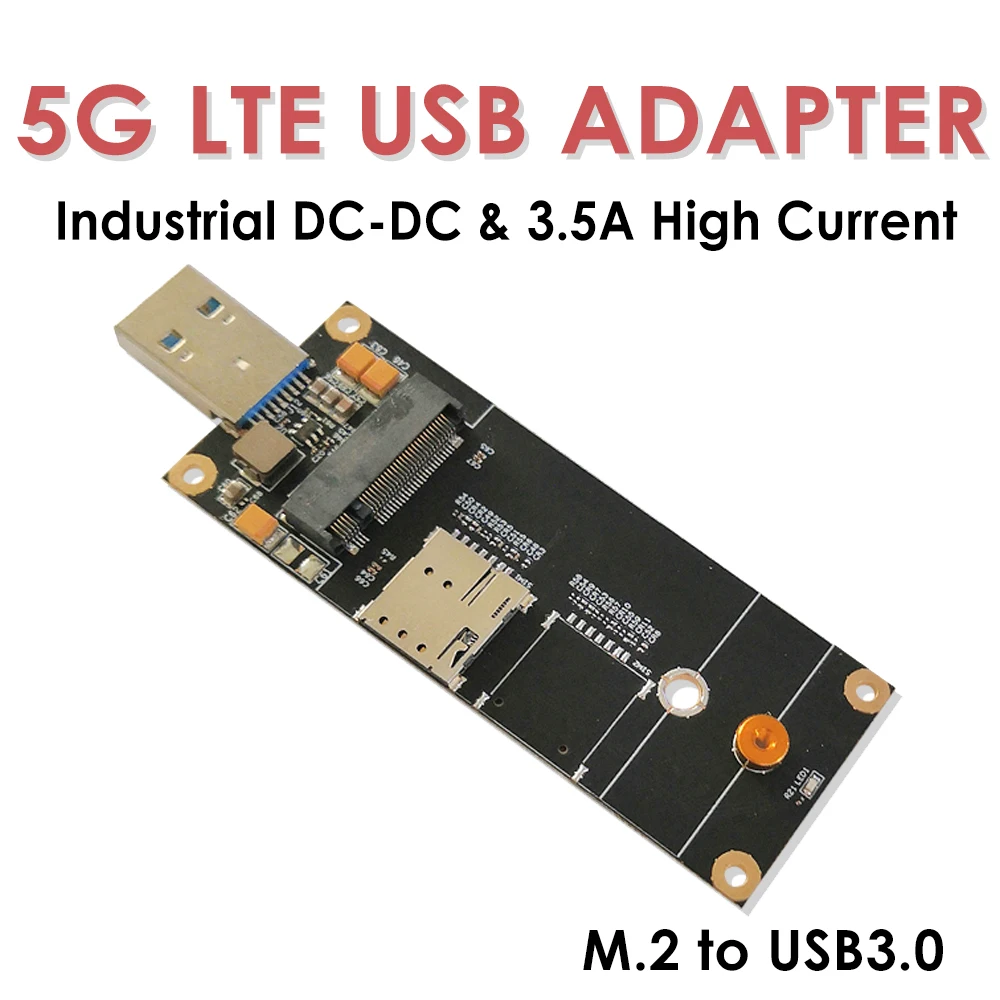 Imagem -05 - Lte Industrial M.2 Ngff para Usb Adaptador com Slot de Cartão Sim Nano Compatível com Módulo Lte 5g Como Quectel Rm500q Etc. 5g 4g