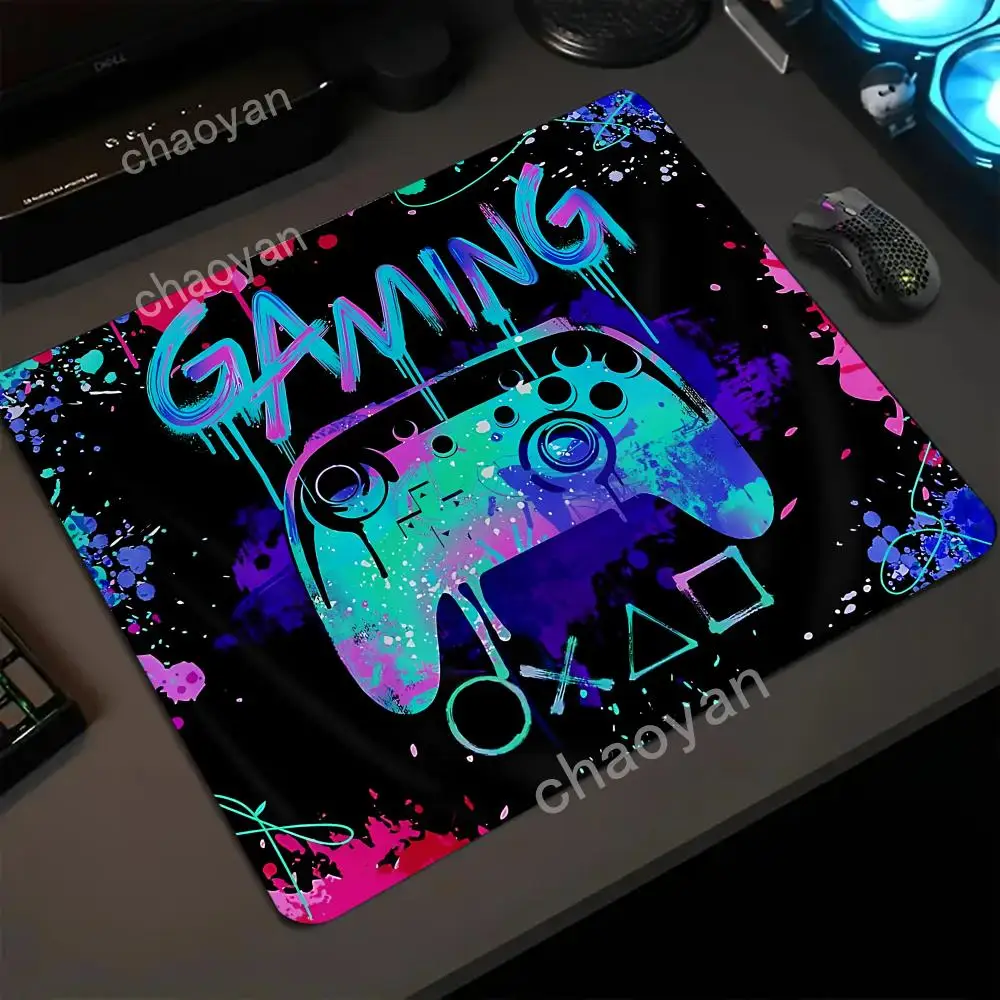 لوحة ماوس الألعاب الكبيرة لطاولة ألعاب مكتب الكمبيوتر، وسادات مكتب صغيرة مطاطية مضادة للانزلاق للوحة مفاتيح الألعاب #2