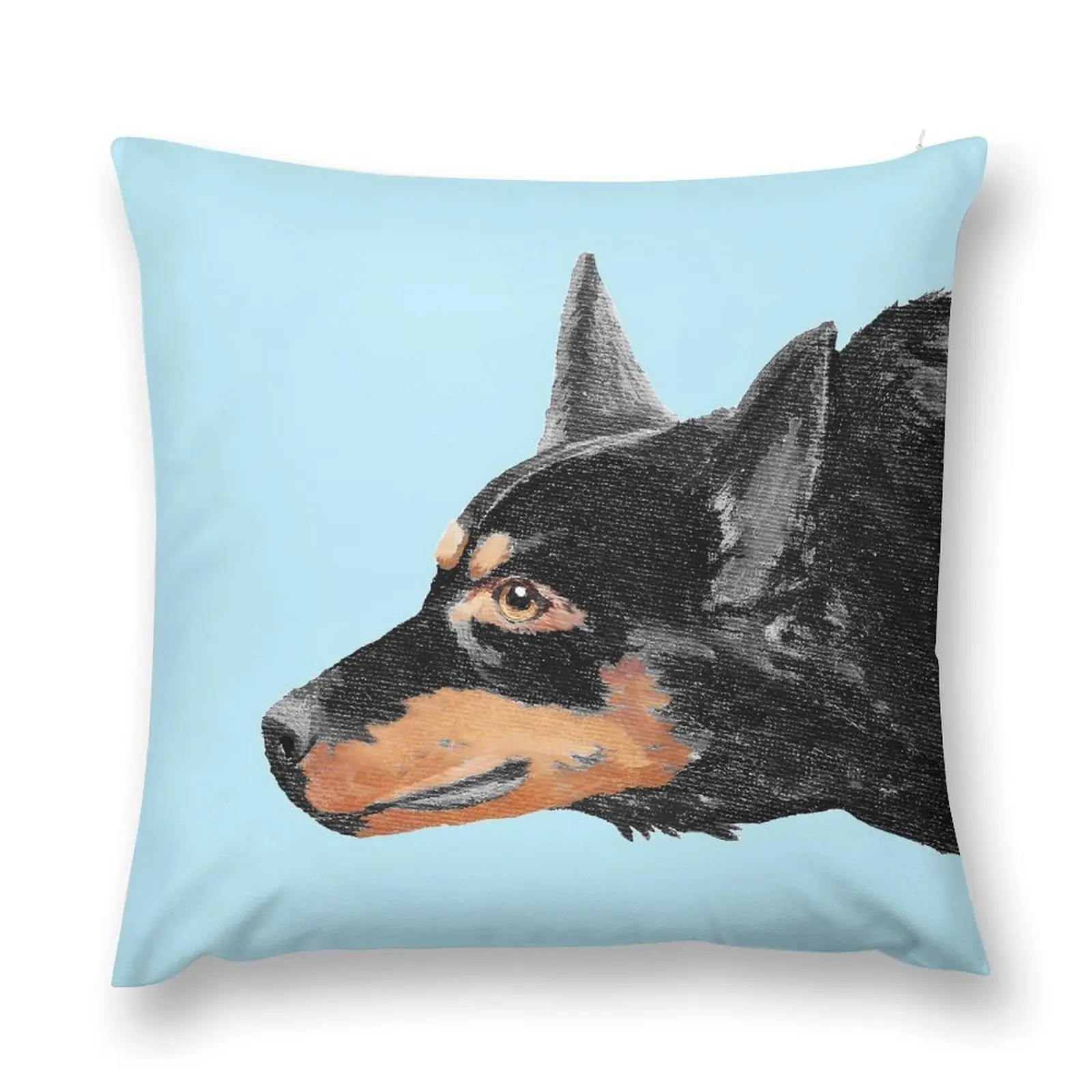 Australian Kelpie Black Portrait Throw Pillow Pillowcase Cushion Embroidered Cushion Cover Christmas Covers pillow