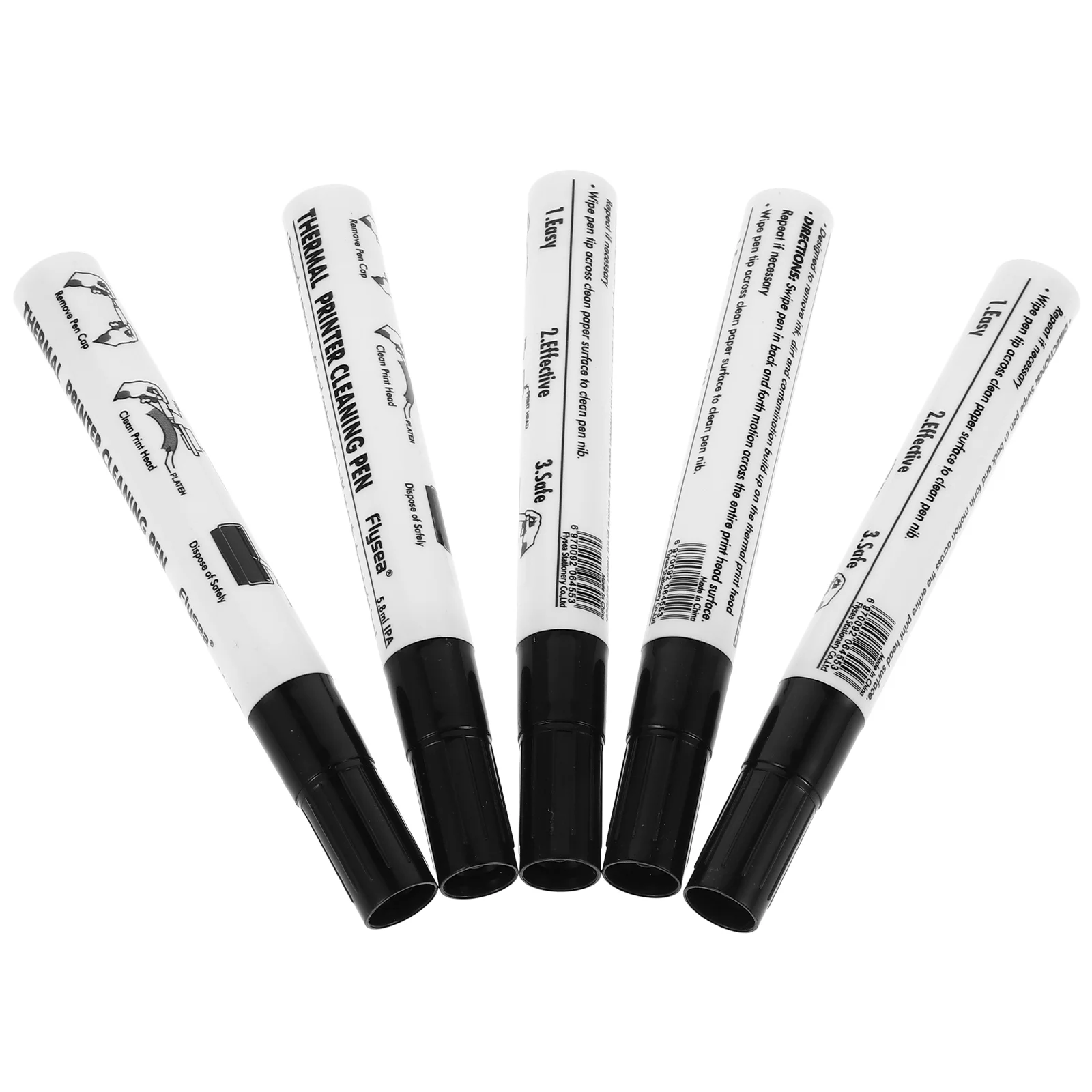 5 Pcs Alcohol Cleaning Pen Cleanser Printer Cleaner Accessory Thermal Marker Printers