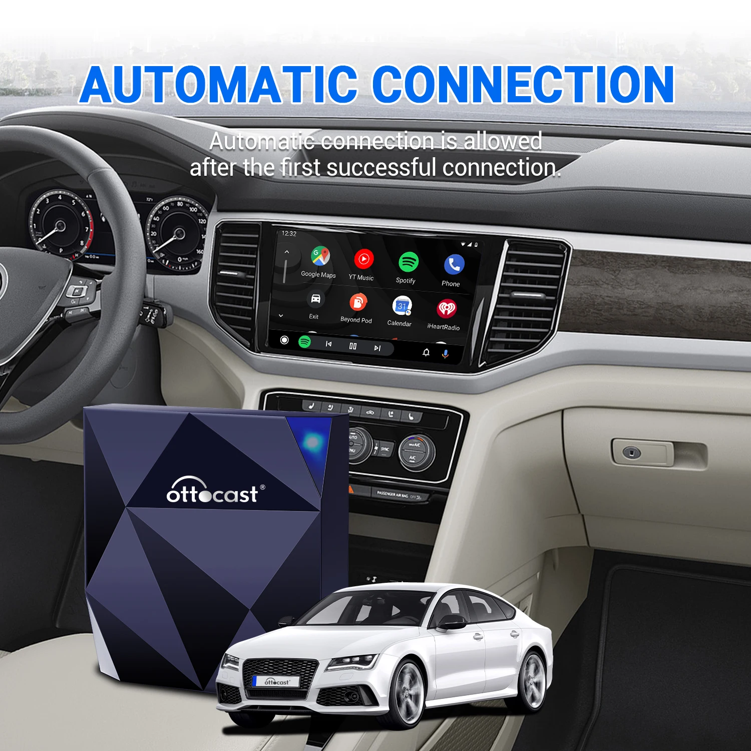 Ottocast-Android携帯用ワイヤレスオートアダプター,USBドングル,Haval,Ford, Buick, Mazda, Renault,A2air用カーアクセサリー