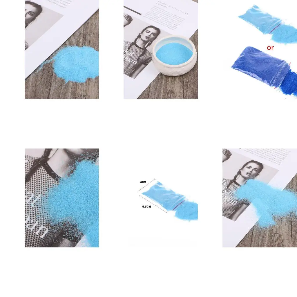 1 Pack Blue Sand For Micro Landscape Decoration Hourglass Party