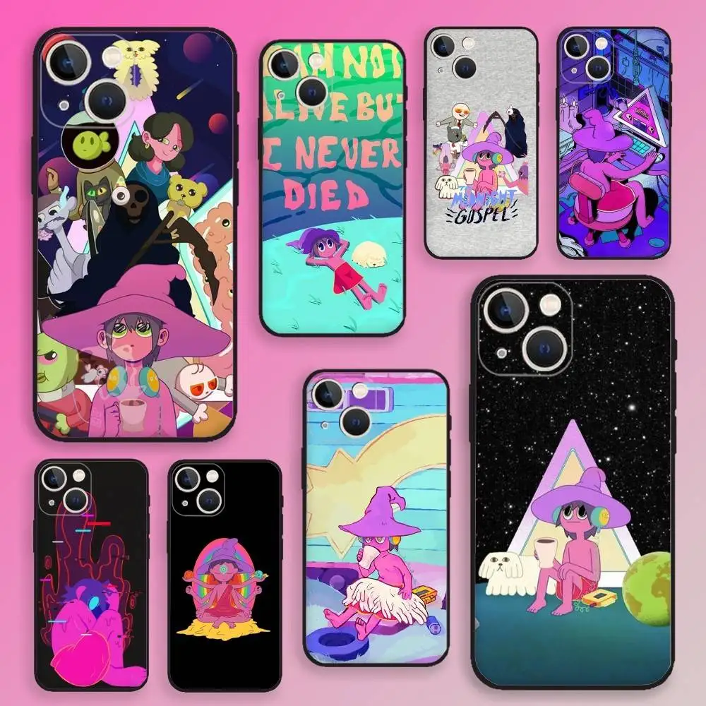 

The Midnight G-Gospel Phone Case For iPhone 16,15,14,13,12,11,Plus,Pro Max,XS,X,E,SE,Mini Soft Silicone Black Cover