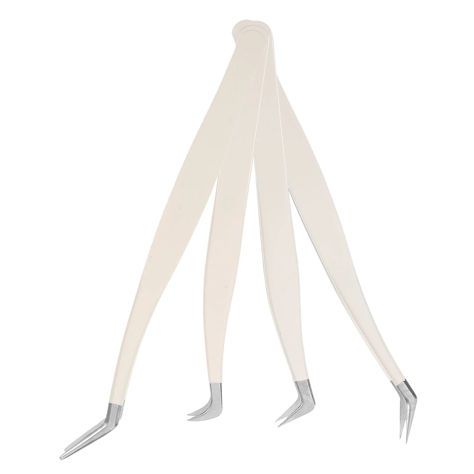 

1Set Fiber Tweezers for Lash Extensions Ergonomic Design Practical Makeup Accessory Fiber Tweezers for Lash Extensions