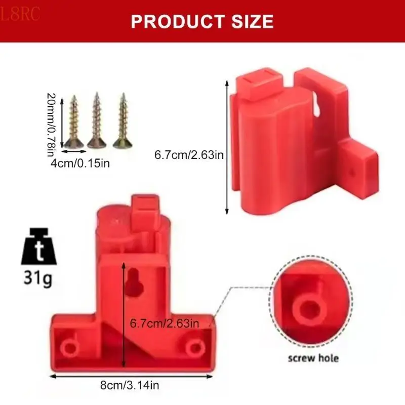 

L8RC 6pcs Dirll Holder Mount для настенного настенного крепления для держателя инструмента 12 В Вертикальная тренировка
