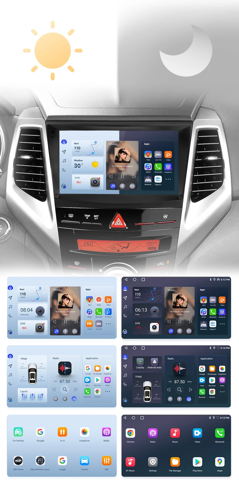 Junsun AI 4G LTE Drahtlose CarPlay Android Auto Auto Radio Für Ssang Yong Tivoli 2015 2016 2017 2018-2022 GPS Navi BT DSP RDS FM – Detail 6