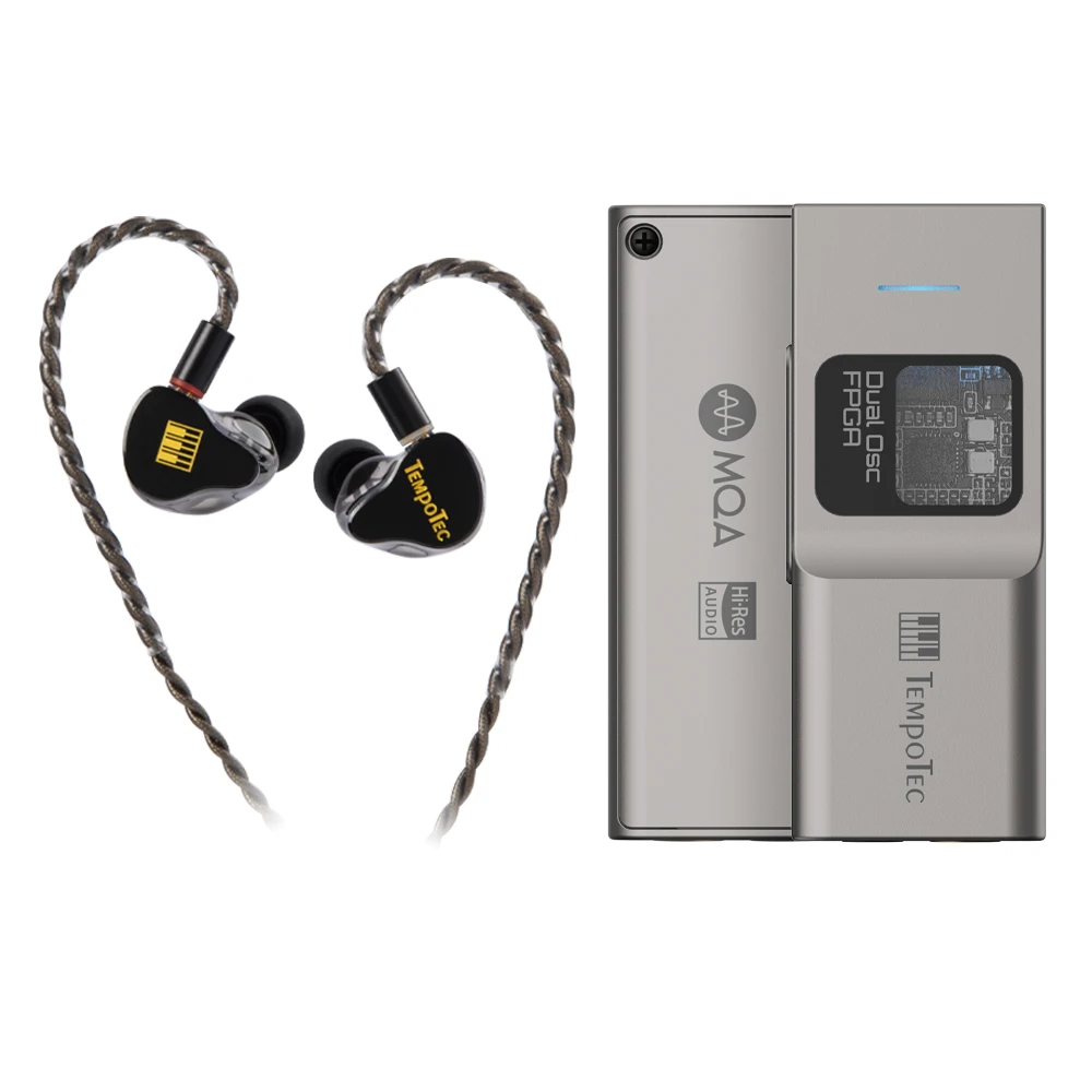 TempoTec Sonata BHD Pro DAC USB-C – Sortie 4.4mm Balancée + 3.5mm, PCM 384kHz/DSD256/MQA8x, Pour IPhone, Android & PC