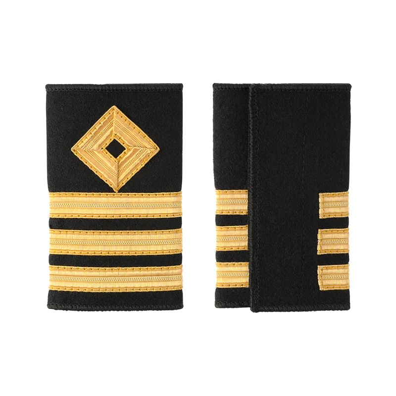 Captain Shoulder Boards Gold Mark Bar Men Pilot Epaulettes Airline for Pilot Uniform Airplane Epaulets Women Militar Accessories