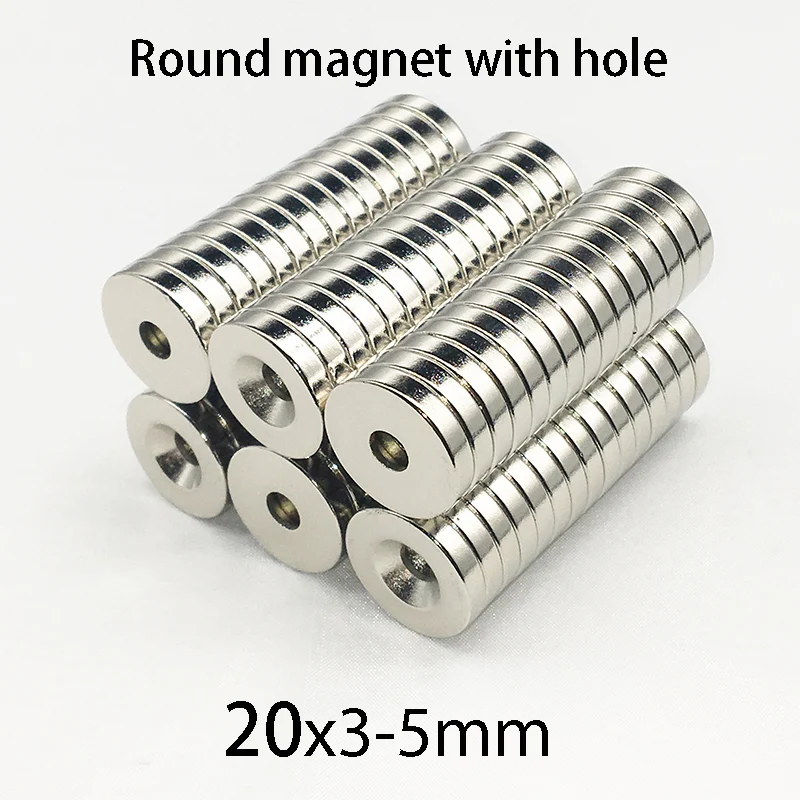 10/20/30 قطعة 20x3-5 مللي متر 20x3 مللي متر حلقة مغناطيس مع فتحة مركزية 5 مللي متر-OEM الاستخدام الصناعي