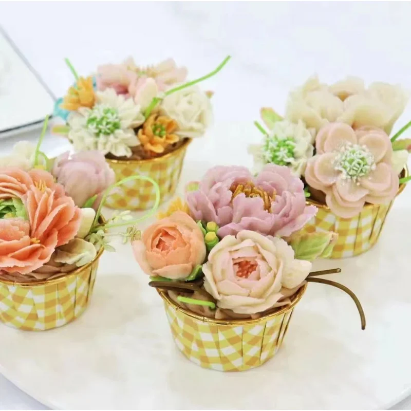 

Большие золотые/серебряные ламинированные бумажные стаканчики, термостойкие утолщенные одноразовые стаканчики для выпечки кексов/чаексов для оптовой продажи