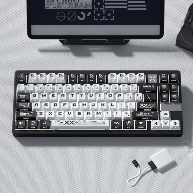 Printing set side engraving + PC double spell transparent keycap 250 keys + full set