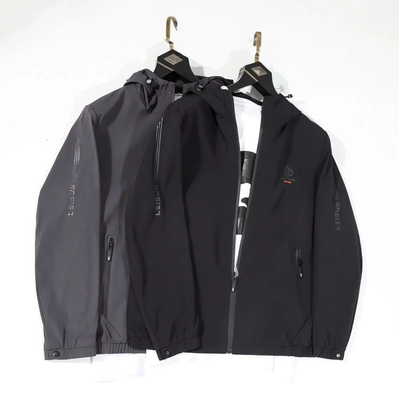 

Faionable Comfortable Casual Hooded Jaet Spring Autumn Season ex S9000 Brand Clothing Urban Sle ort Sve Loose Fit