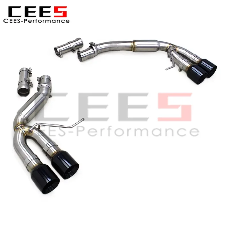 

cees Straight Pipe Axle baxk exhaust for Porsche Macan GTS 3.0T 2014-2017 Turbo Exhaust Pipes Sport Exhaust with Black Tips