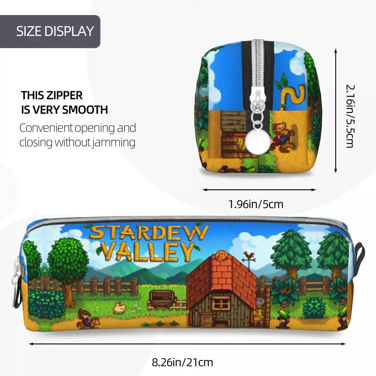 جميل Stardew Valley مقلمة الزراعة RPG لعبة Pencilcases حامل قلم للطلاب حقائب ذات سعة كبيرة الطلاب المدرسة