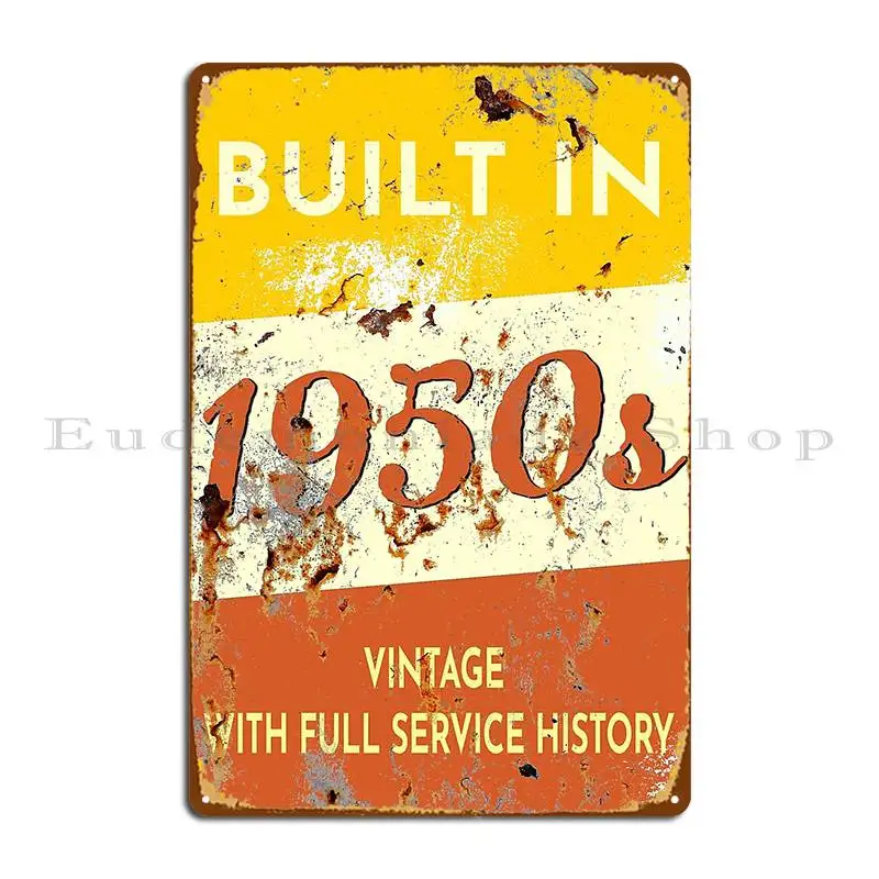 Customiseable Rusted Retro Metal Birth Year Plate Birthday Metal Signs Custom Funny Mural Bar Living Room Tin Sign Poster