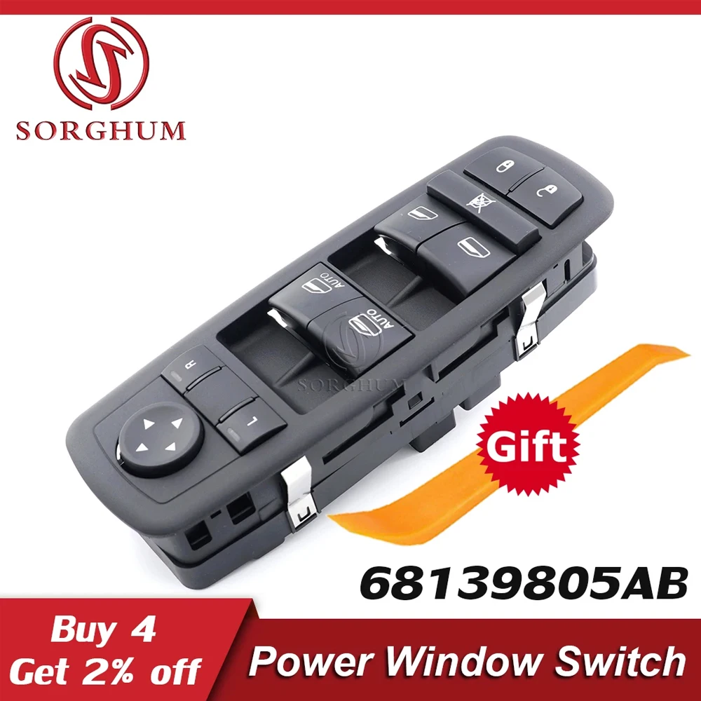 SORGHUM 68139805AB 68231805AA 68139805AD Front Left Electric Power Window Control Switch For Chrysler 200 300 For Dodge Charger