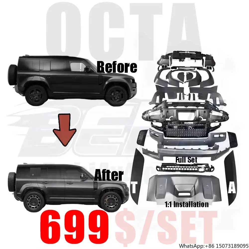 

Factory Price Car Accessories Auto System ABS Car Bodykit Part Suitable for Land Rover Defender 90 110 Upgrade OCTA Body Kit