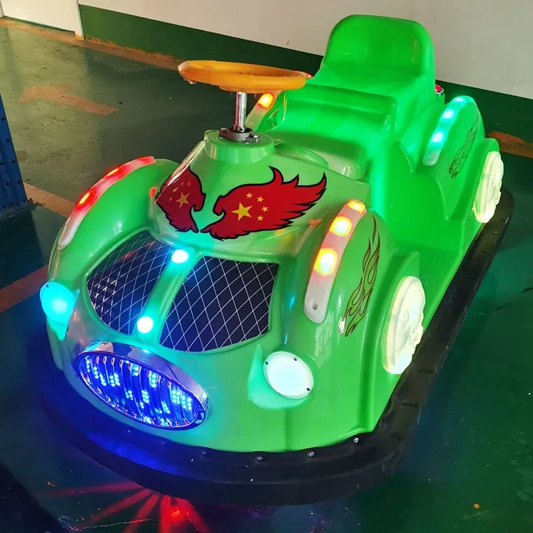 &24V Engineering Plastics Kids Bumper Car with Colorful LED Lights Commercial Grade for Indoor Outdoor Parks