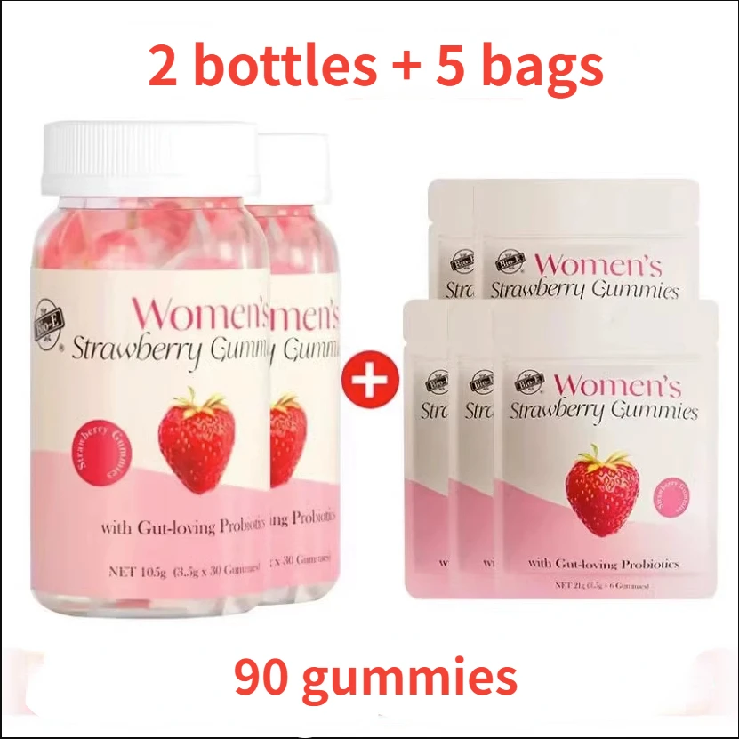 Female Friend Probiotics Gummies Cranberry Private Care Lactobacillus Small Strawberry 90 Gummies