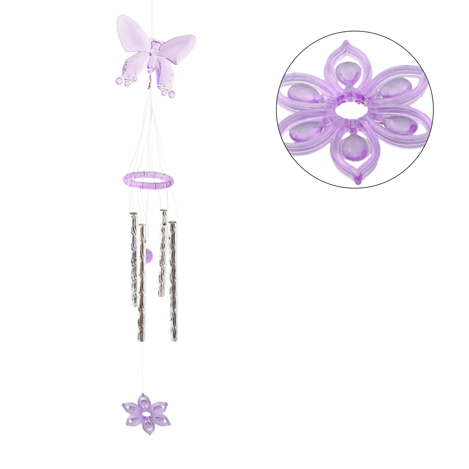 Yard Wind Chime Butterfly Garden Home Decor Ornament Outdoor Safe Small Smooth Love Necessary Plastic Good Luck