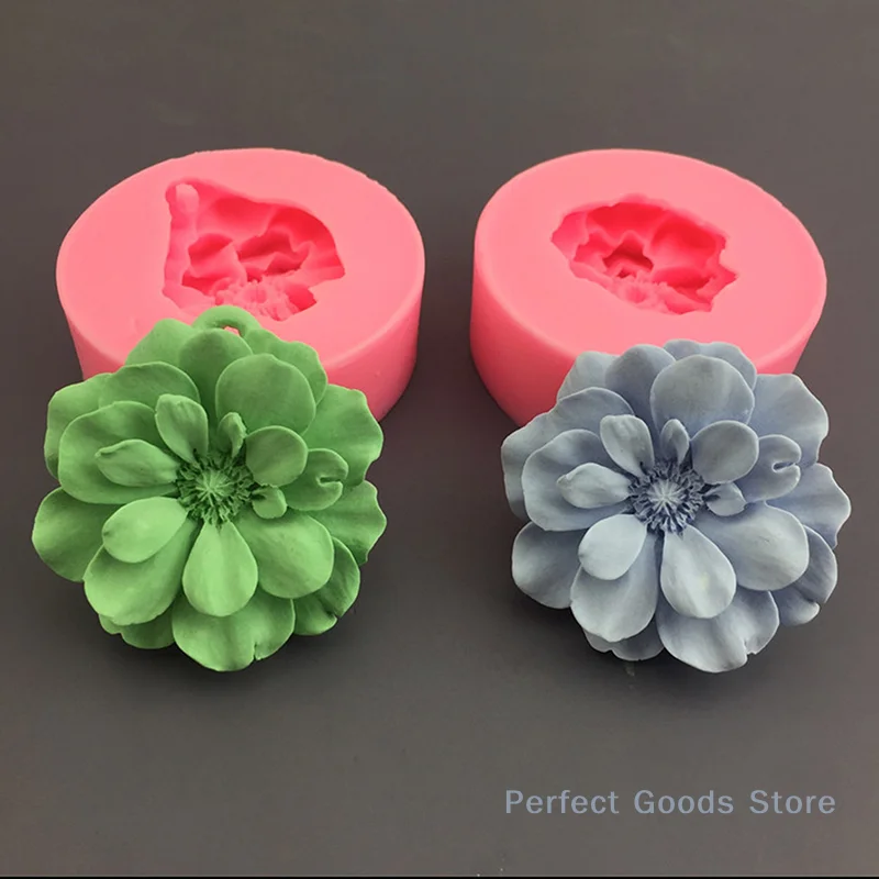 Lovely Flower Silicone Soap Mold DIY Fondant Cake For Soap Making Supplies 3D Handmade Cake Fondant Decorating Mould Tools