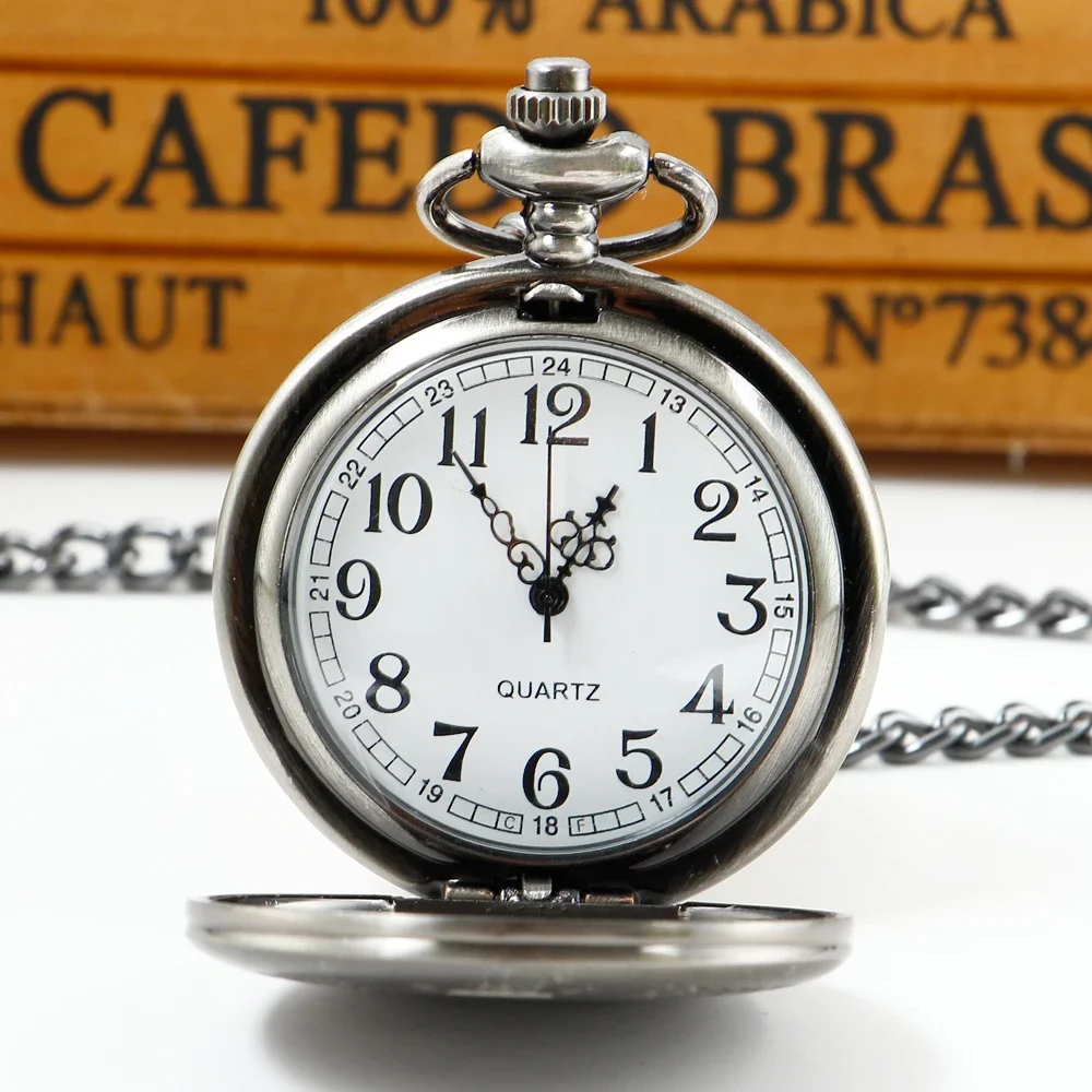 TO MY SON Fashion Necklace Quartz Pocket Watch Steampunk Pendant Chain Jewelry Gift Clock for Men