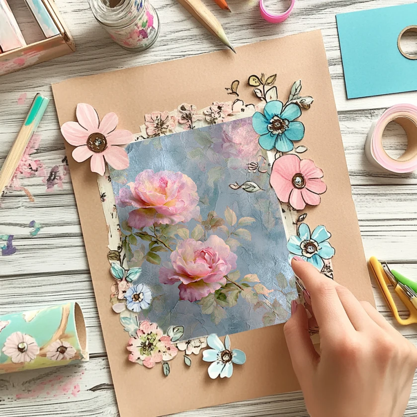 Conjunto de papel para scrapbook (36 folhas, 6x6 polegadas): impressões artesanais de arte vintage, perfeito para diário lixo, planejador, fabricação de cartões e faça você mesmo